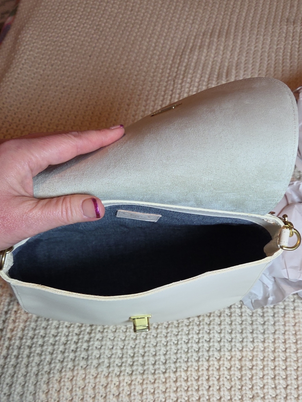 Clare V. Turnlock Louis Purse In Cream NWOT - Picture 13 of 15